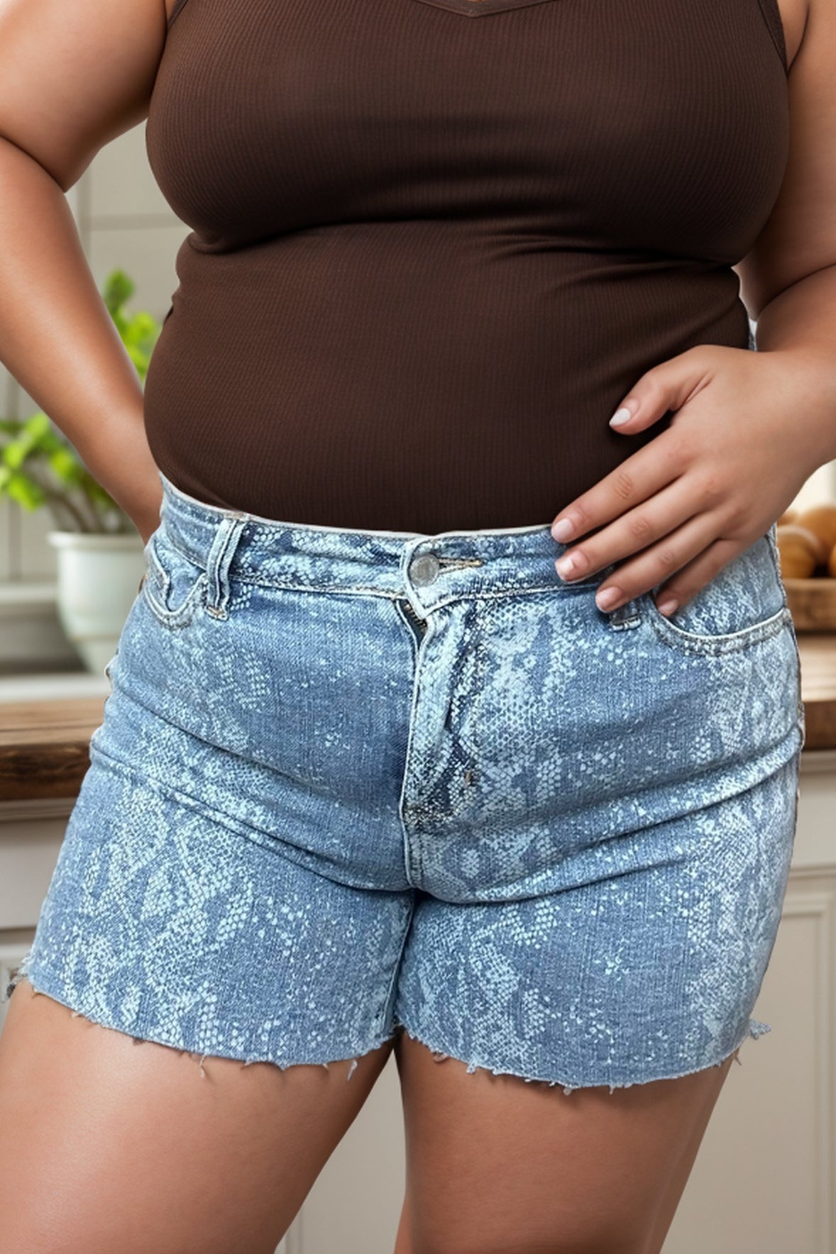 Judy Blue Snake Print Shorts