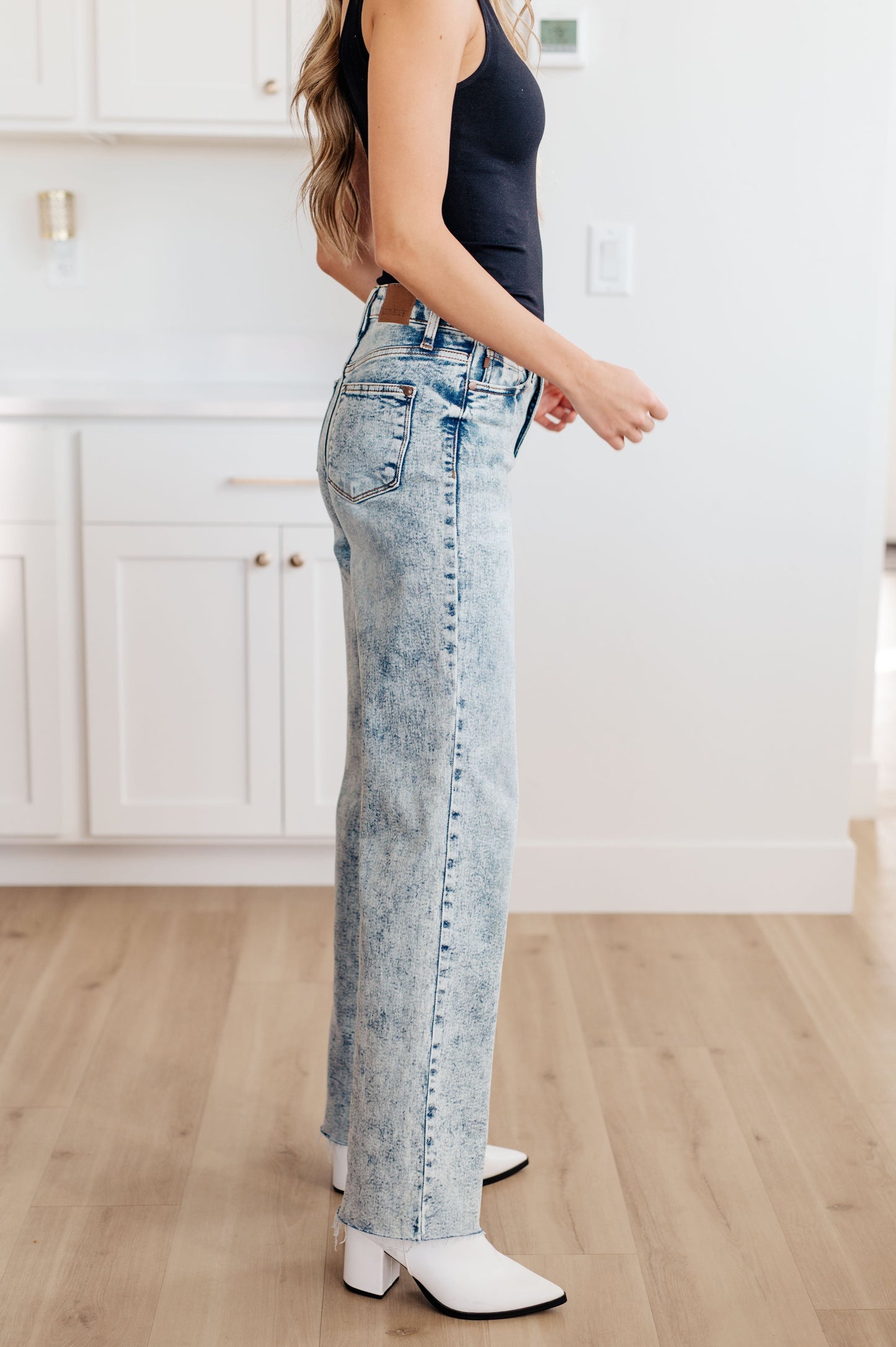 Judy Blue Mineral Wash Wide Leg Jeans