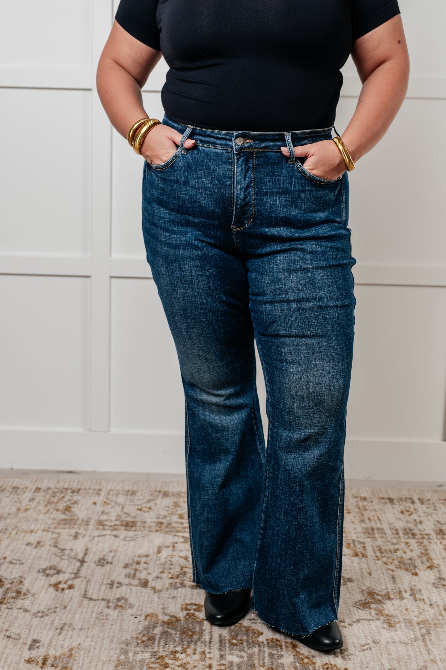 Judy Blue Tummy Control Shield Pocket Flare Jeans