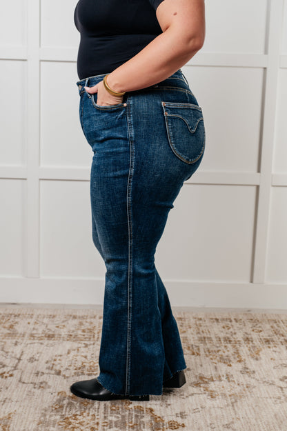 Judy Blue Tummy Control Shield Pocket Flare Jeans