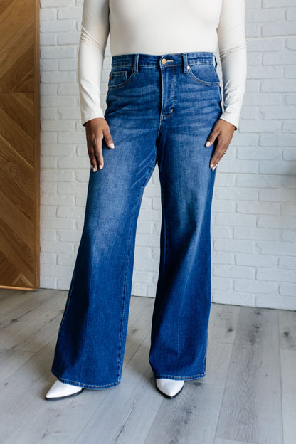 Judy Blue High Rise Tummy Control Retro Wide Leg Jeans