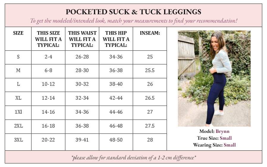 PREORDER: Molly Tummy Control Suck + Tuck Pocket Leggings