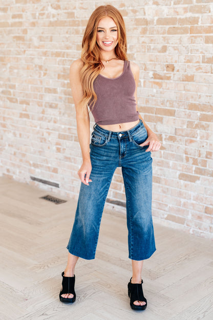 Judy Blue Wide Leg Crop Jeans