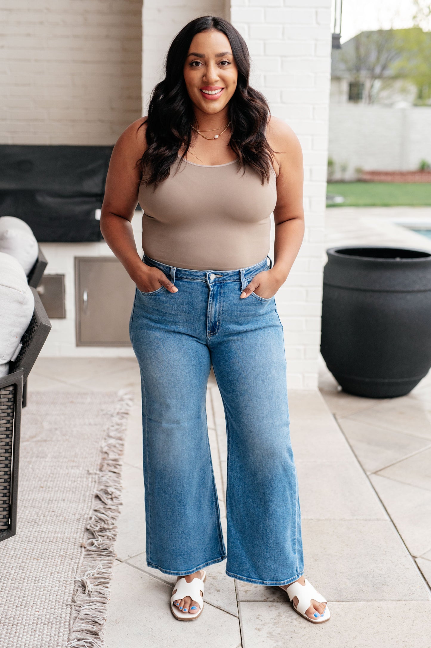 Judy Blue Wide Leg Crop Jeans