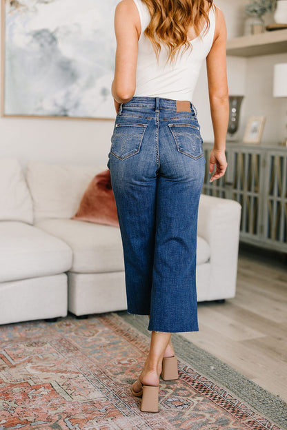 Judy Blue Wide Leg Crop Jeans