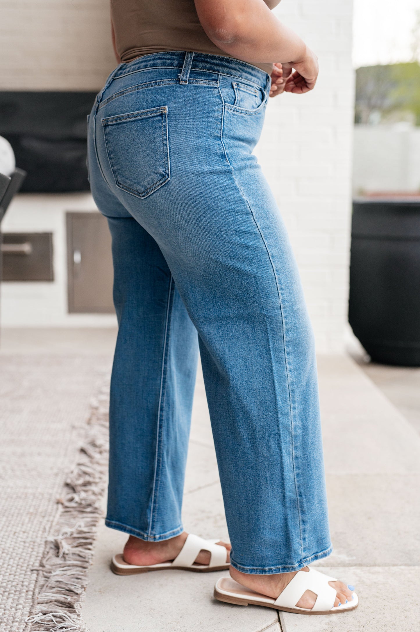 Judy Blue Wide Leg Crop Jeans