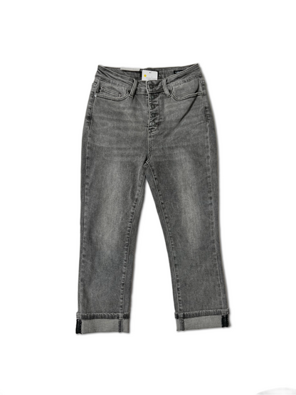 Judy Blue Charcoal Button Fly Capri Jeans