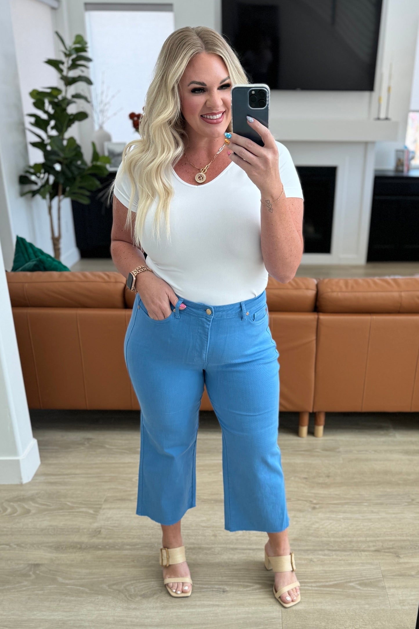 Judy Blue Blue Tummy Control Crop Denim