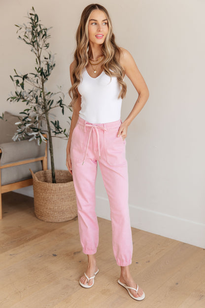 Judy Blue Pink Denim Jogger