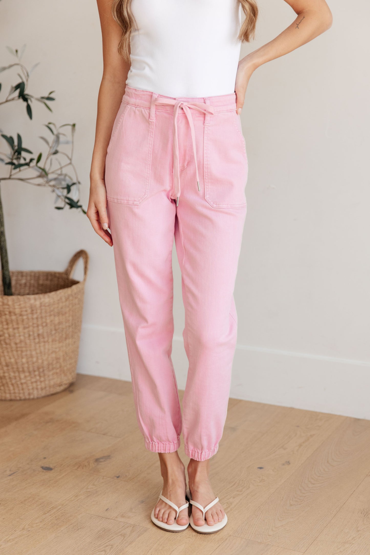 Judy Blue Pink Denim Jogger