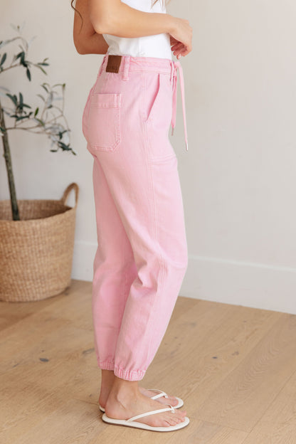 Judy Blue Pink Denim Jogger