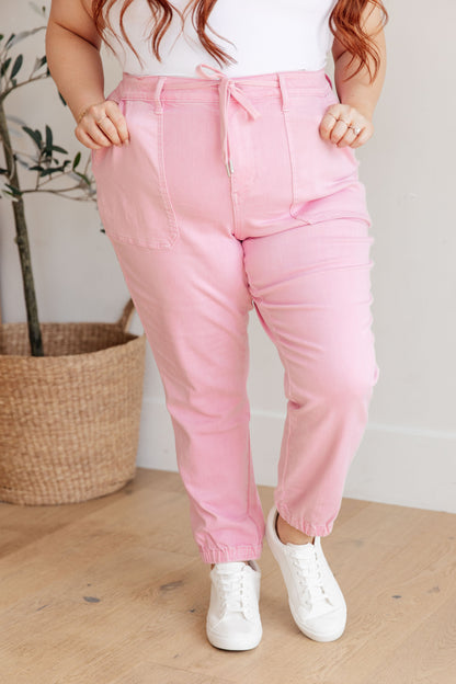 Judy Blue Pink Denim Jogger