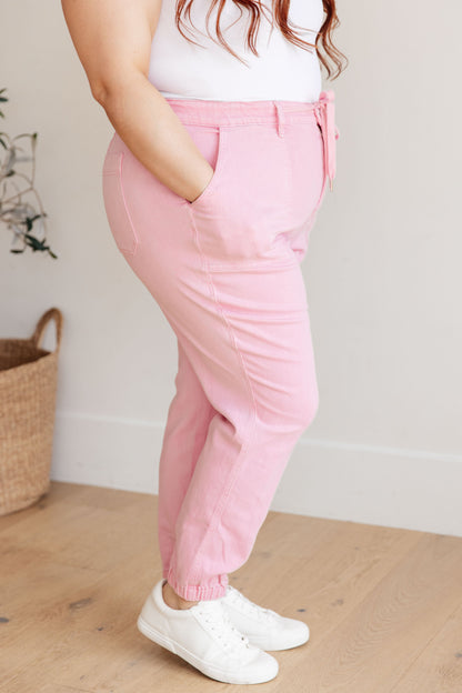 Judy Blue Pink Denim Jogger