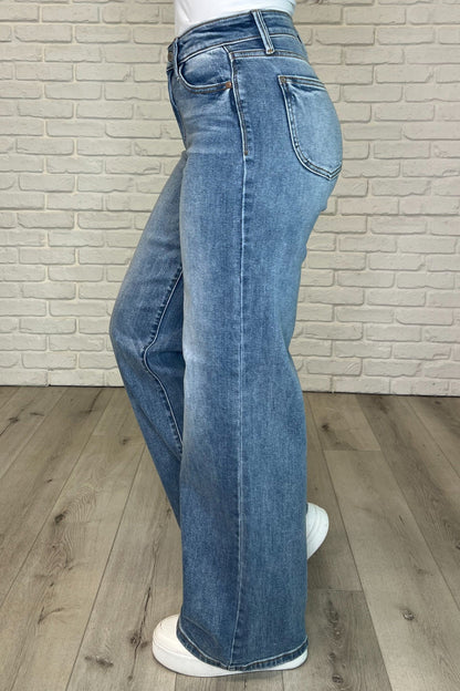 Judy Blue High Rise Vintage Wash Retro Wide Leg