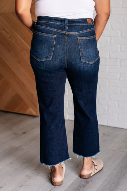 Judy Blue High Rise Cropped Wide Leg Jeans