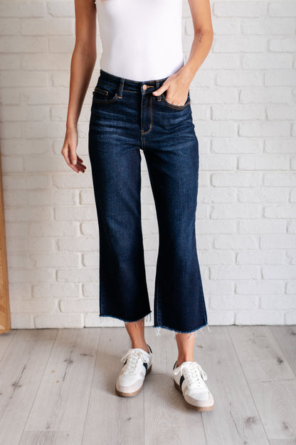 Judy Blue High Rise Cropped Wide Leg Jeans