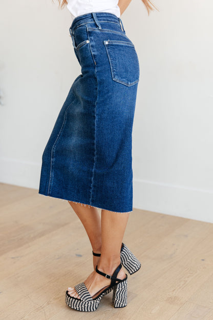 Judy Blue Midi Denim Skirt