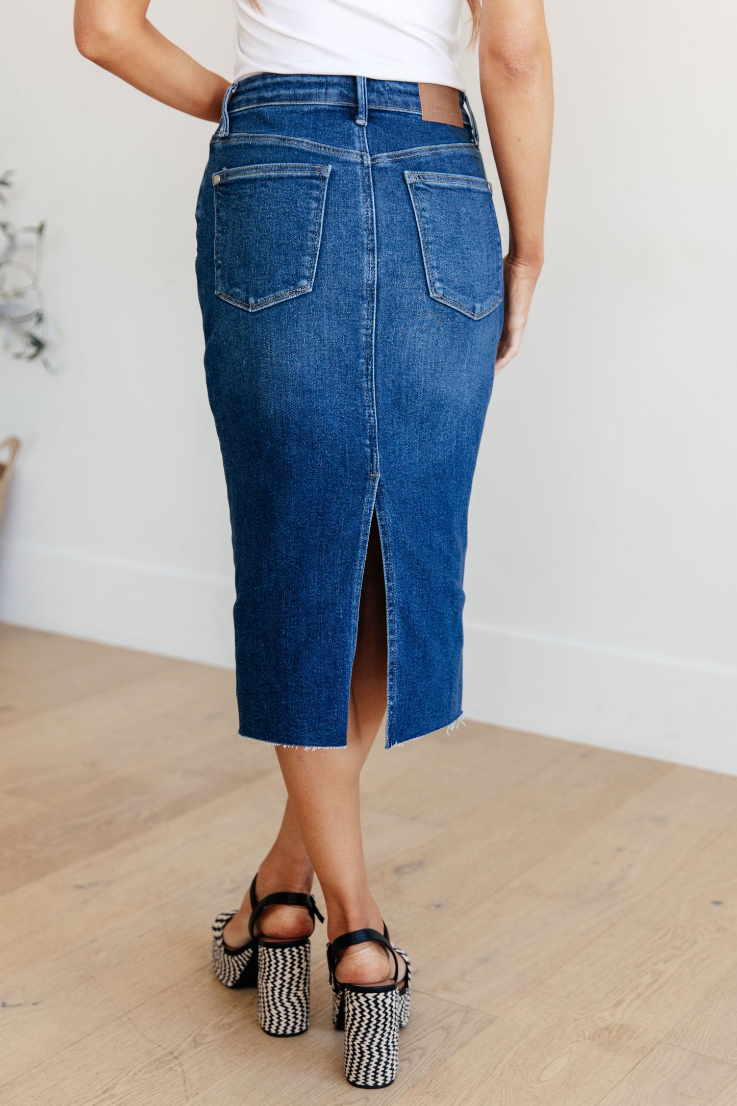 Judy Blue Midi Denim Skirt