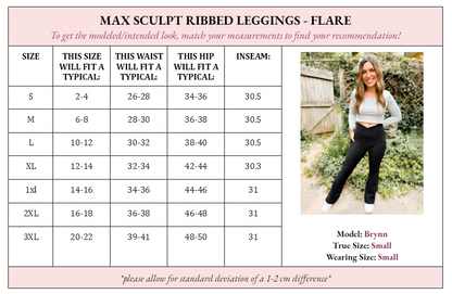 Molly Max Sculpt Ribbed Leggings - Flare