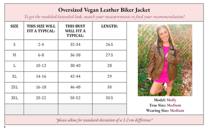 Ollie Oversized Vegan Leather Biker Jacket