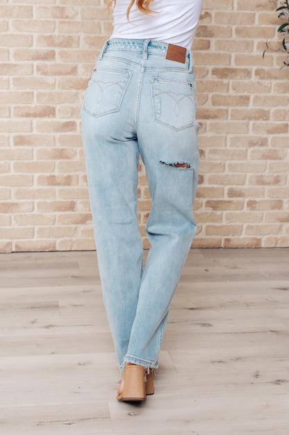 Judy Blue Back Thigh Slit Straight Jeans