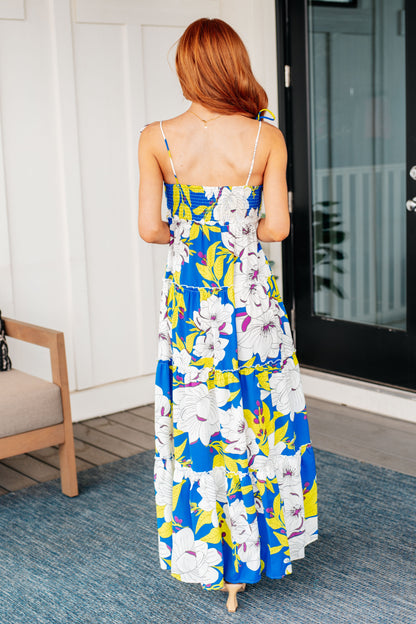 Royal Floral Maxi Dress