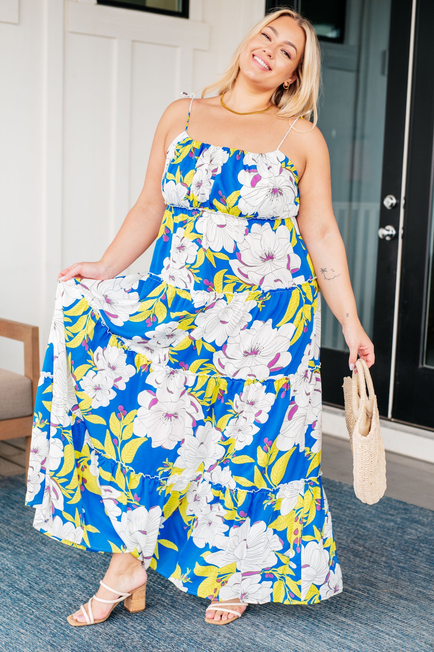 Royal Floral Maxi Dress