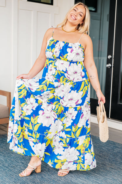 Royal Floral Maxi Dress