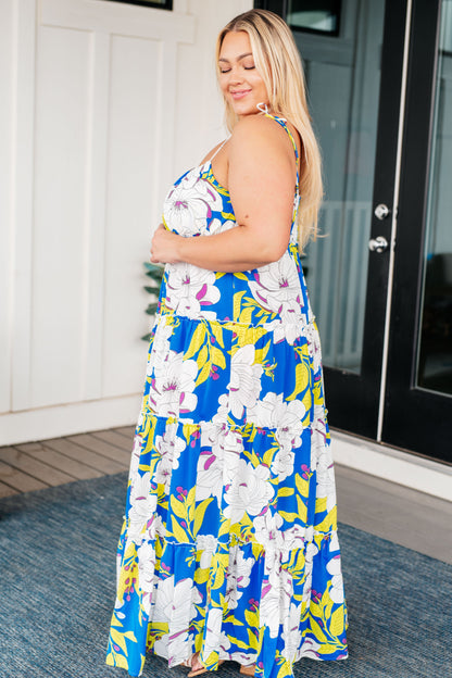 Royal Floral Maxi Dress