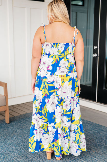 Royal Floral Maxi Dress