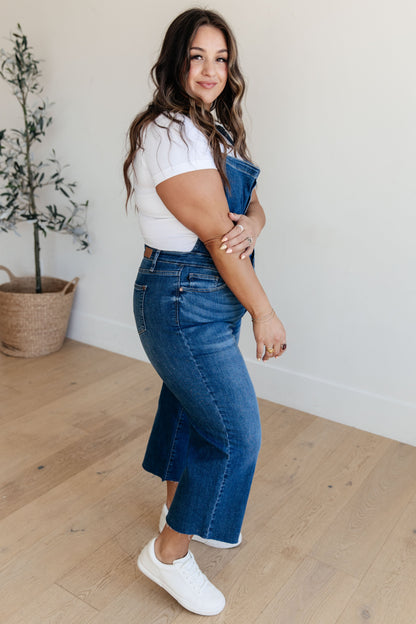 Judy Blue Button Up Crop Overalls