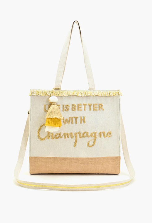 Life is Better With Champagne Tote