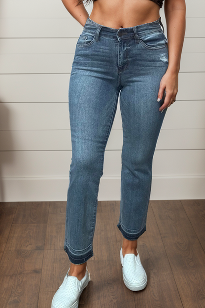 Judy Blue Cropped Release Hem Jeans