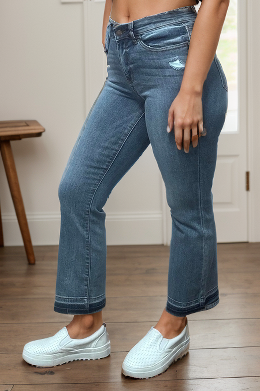 Judy Blue Cropped Release Hem Jeans