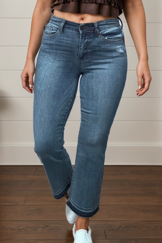 Judy Blue Cropped Release Hem Jeans