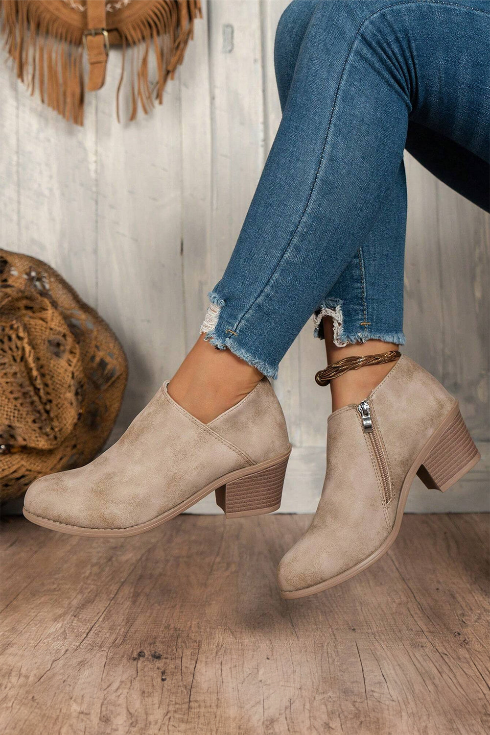 Suede Ankle Booties