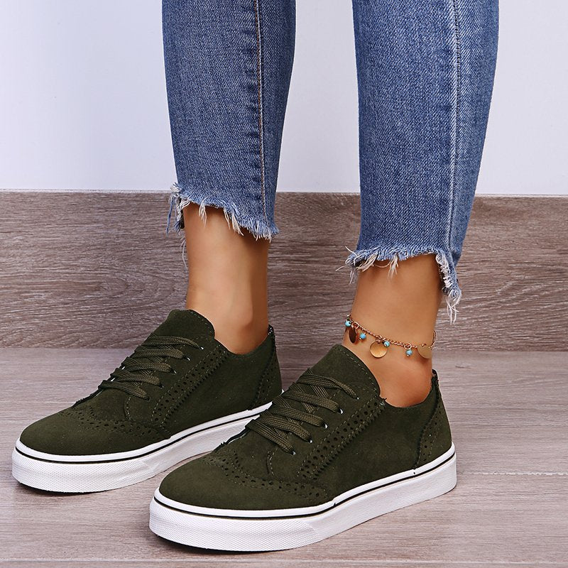 Suede Lace-Up Sneakers