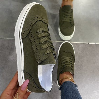 Suede Lace-Up Sneakers