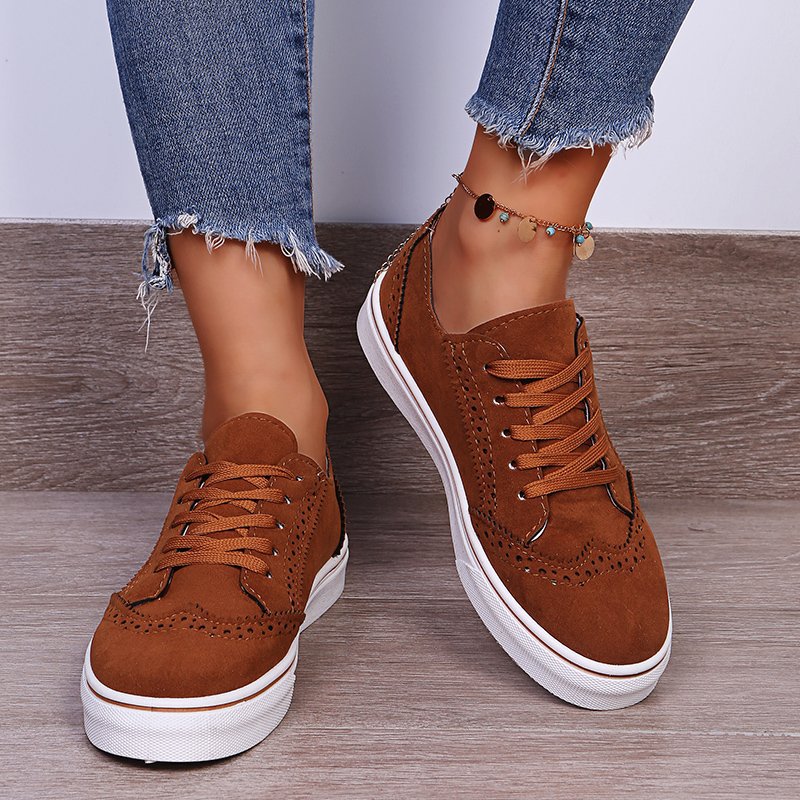 Suede Lace-Up Sneakers