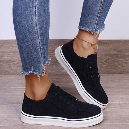 Suede Lace-Up Sneakers