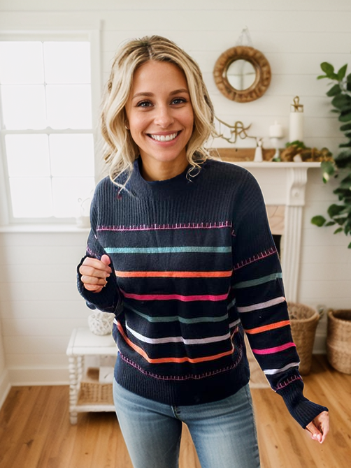 Rainbow Striped Sweater