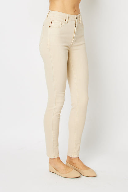 Judy Blue Ivory Tummy Control Skinny Jeans