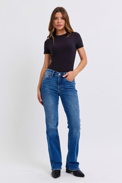 Judy Blue Mid-Rise Bootcut Jeans with Thermal Lining