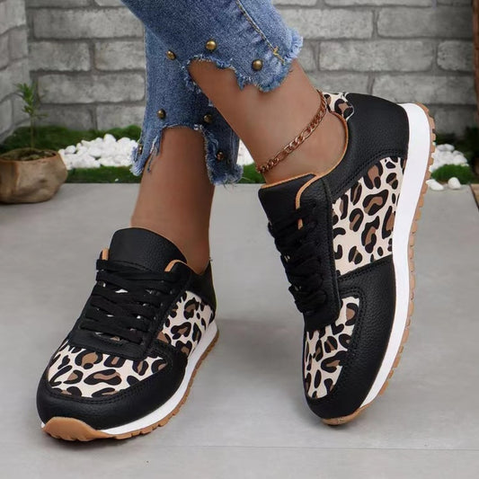 Printed Leather Sneakers