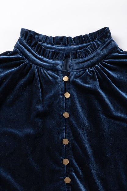 Velvet Button Top