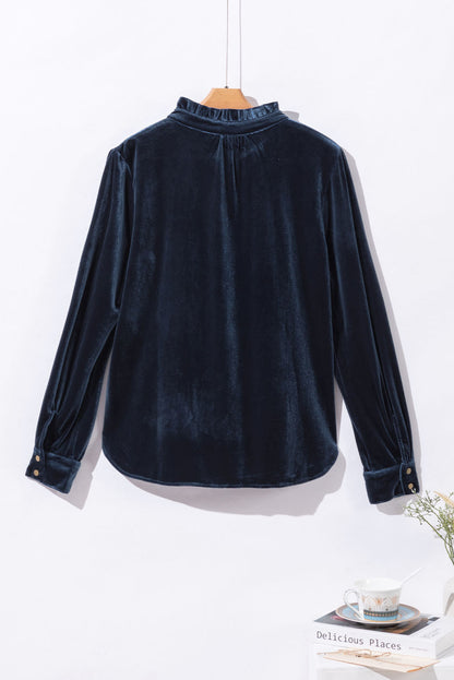 Velvet Button Top