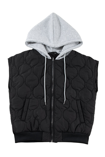 Quilted Hooded Puffer Vest