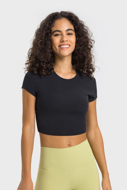 Short Sleeve Crop Tops