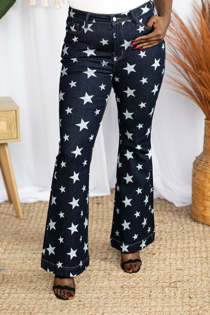 Judy Blue Star Flare Jeans