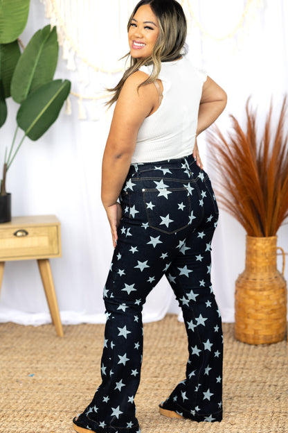 Judy Blue Star Flare Jeans